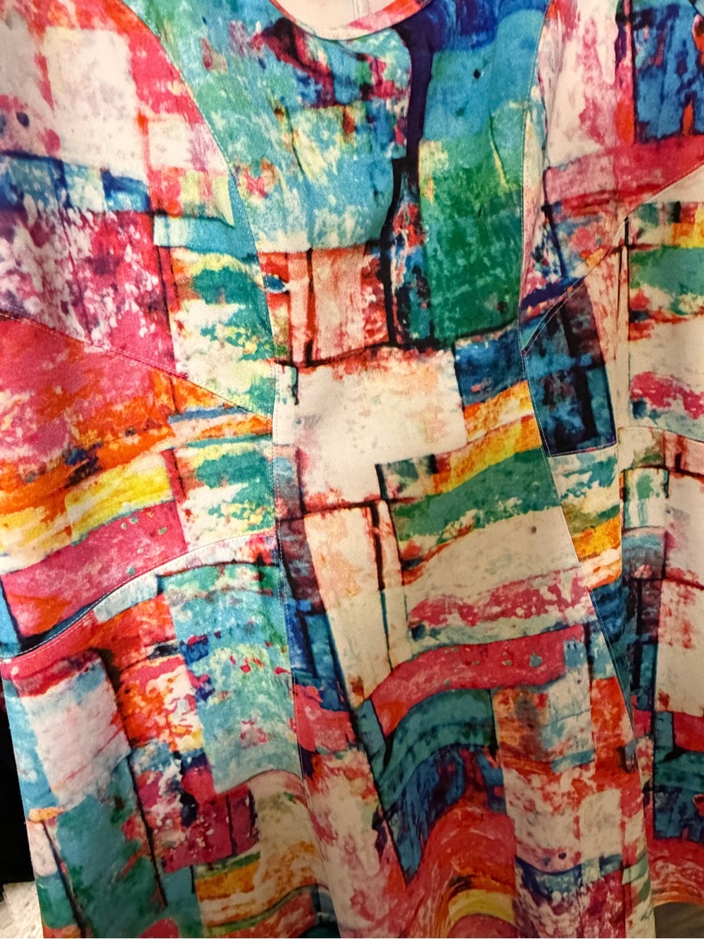 Karen Kane Multicolor Abstract Print Sleeveless Mini Dress - Picture 2 of 3